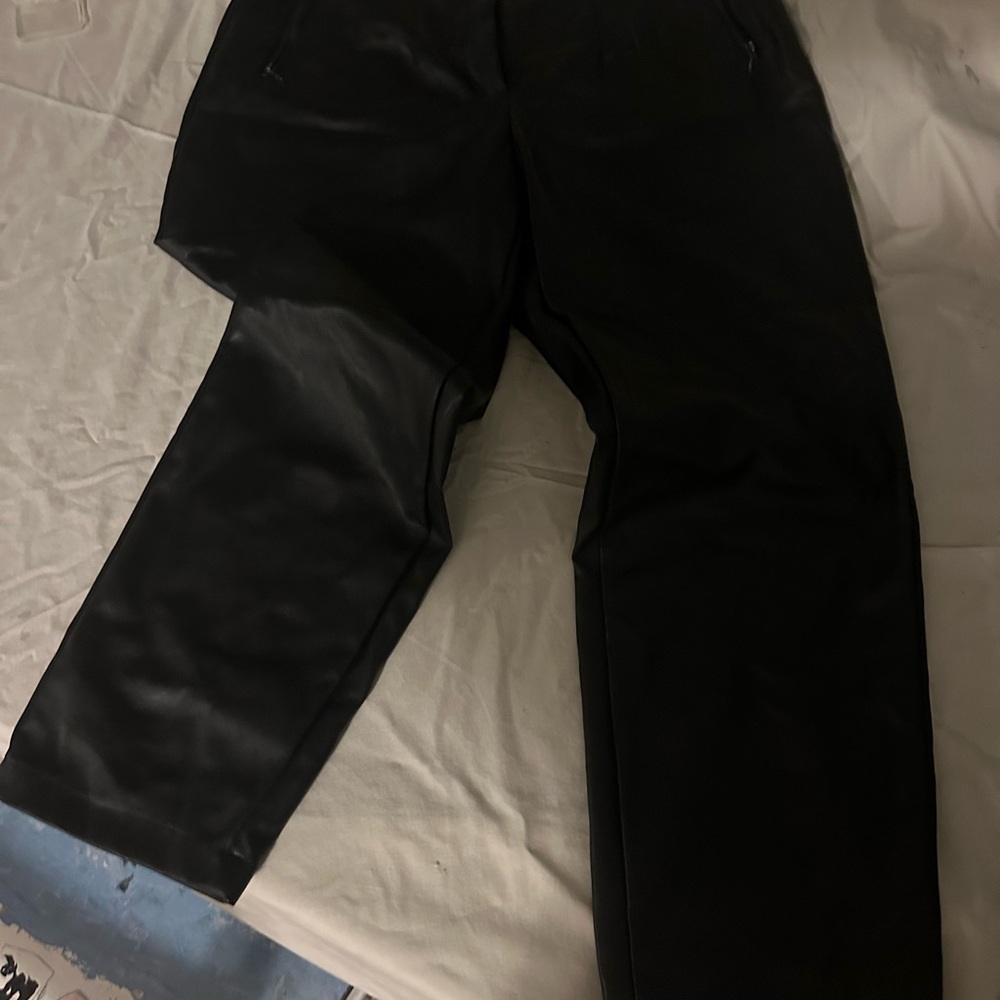 Imitation leather pants. Almost new.